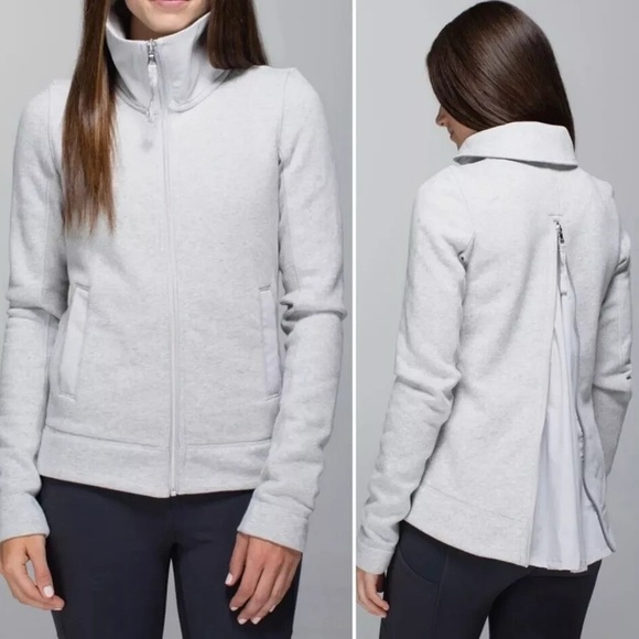 lululemon athletica Jackets & Blazers - Lululemon En Route Jacket Heathered Light Grey Size 4